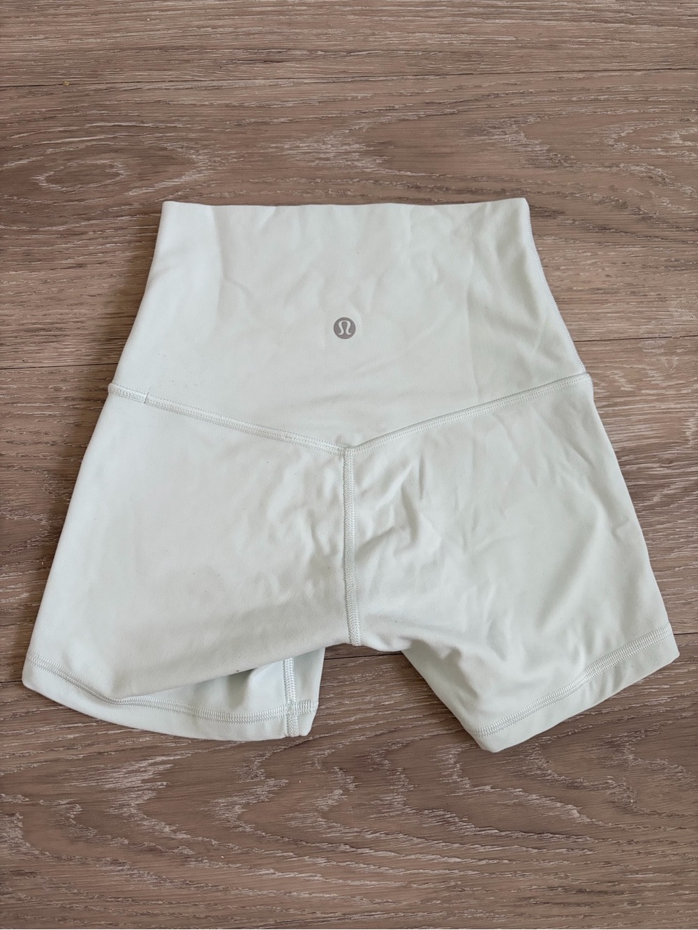 lululemon athletica High-Waist Cream Bike Shorts